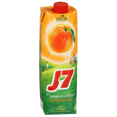 Сок J-7 апельсиновый с мякотью - 0,97 л.