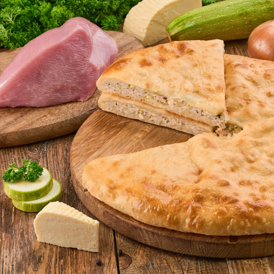 С индейкой, сыром и кабачком