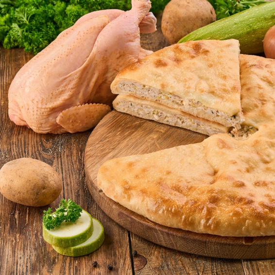 С курицей, картошкой и кабачками