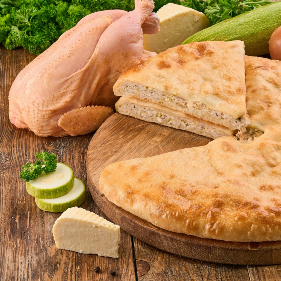 С курицей, сыром и кабачками