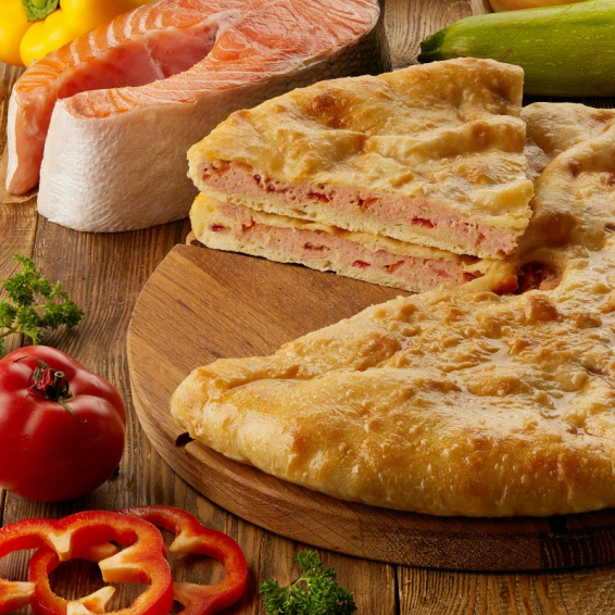 С лососем и овощами