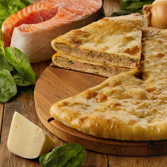 С лососем, сыром и шпинатом