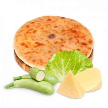 Осетинский пирог с сыром, капустой и кабачком