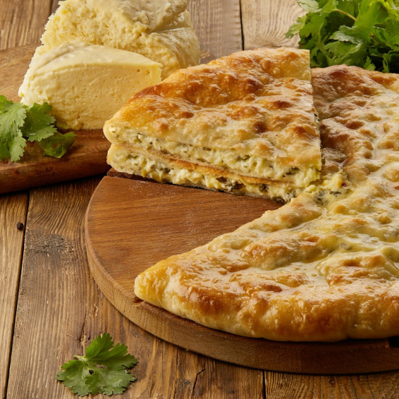 С сыром и кинзой