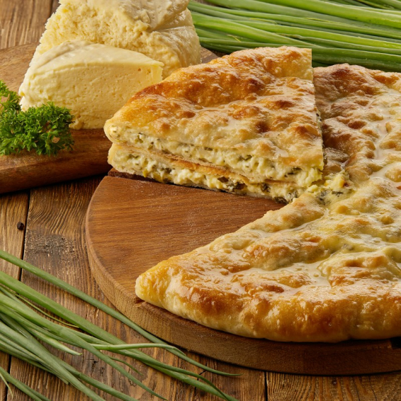 С сыром и зеленым луком