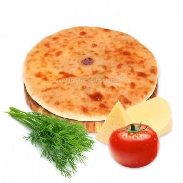 Осетинский пирог с сыром, шпинатом и помидорами