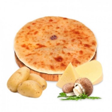 Осетинский пирог с картошкой, сыром и грибами